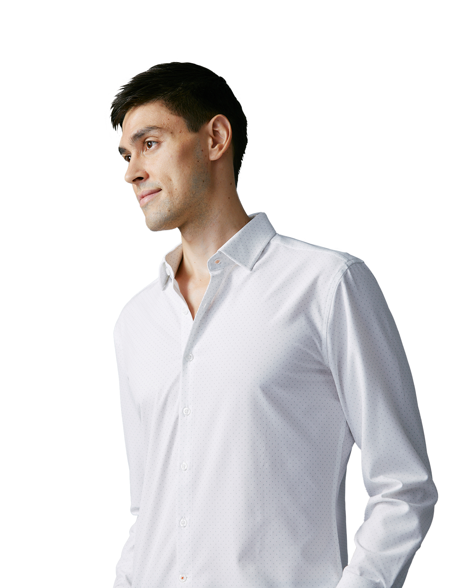 FINAL SALE - Performance Dress Shirt - Trim Fit - M / Azure Blue Pin Dot FINAL SALE - Performance Dress Shirt - Trim Fit - M / Azure Blue Pin Dot